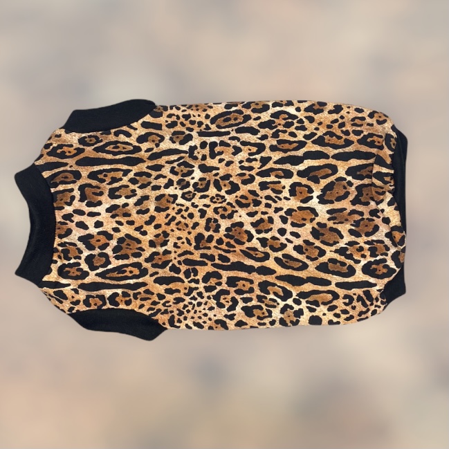 Tričko pro sphynx - hnědé leopardí